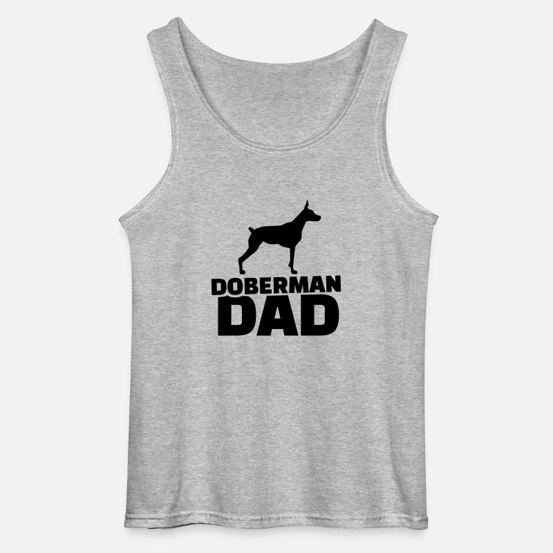 Dobermann - Gildan Männer Tank Top - Grau meliert