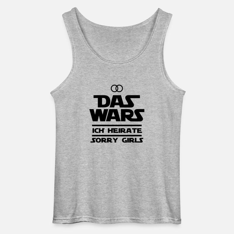 Das Wars ich heirate - Gildan Männer Tank Top - Grau meliert