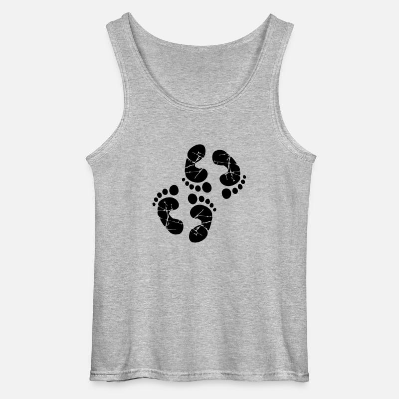 Füße Zwillinge Stempel - Gildan Männer Tank Top - Grau meliert