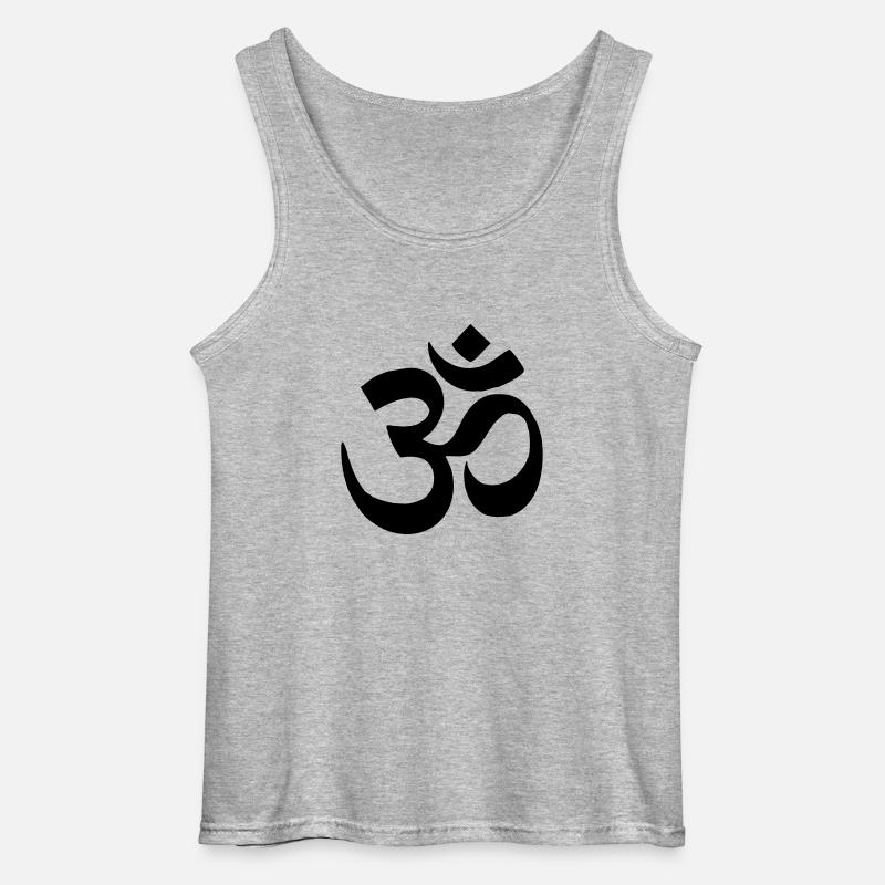 "Aum" also "Om" - Gildan Männer Tank Top - Grau meliert