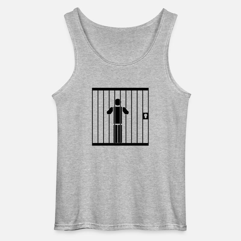 In Prison - Gildan Männer Tank Top - Grau meliert