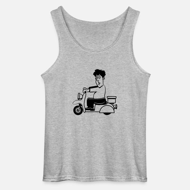 motorroller witzig - Gildan Männer Tank Top - Grau meliert