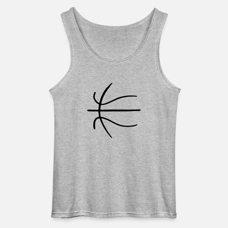 Basketbäll 01 Zeichenfläche 1 - Gildan Männer Tank Top - Grau meliert