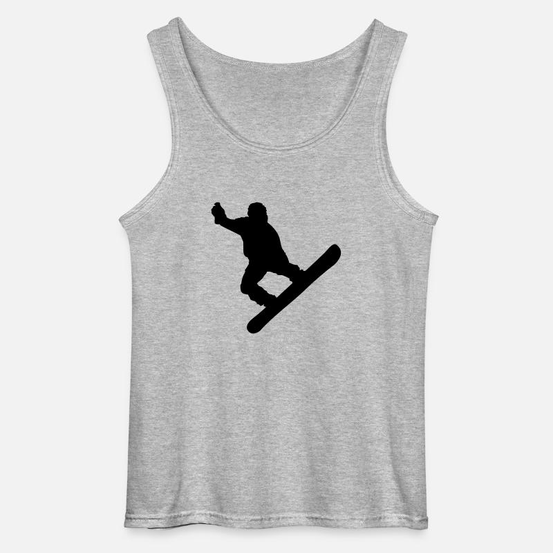 snowboard - Gildan Männer Tank Top - Grau meliert