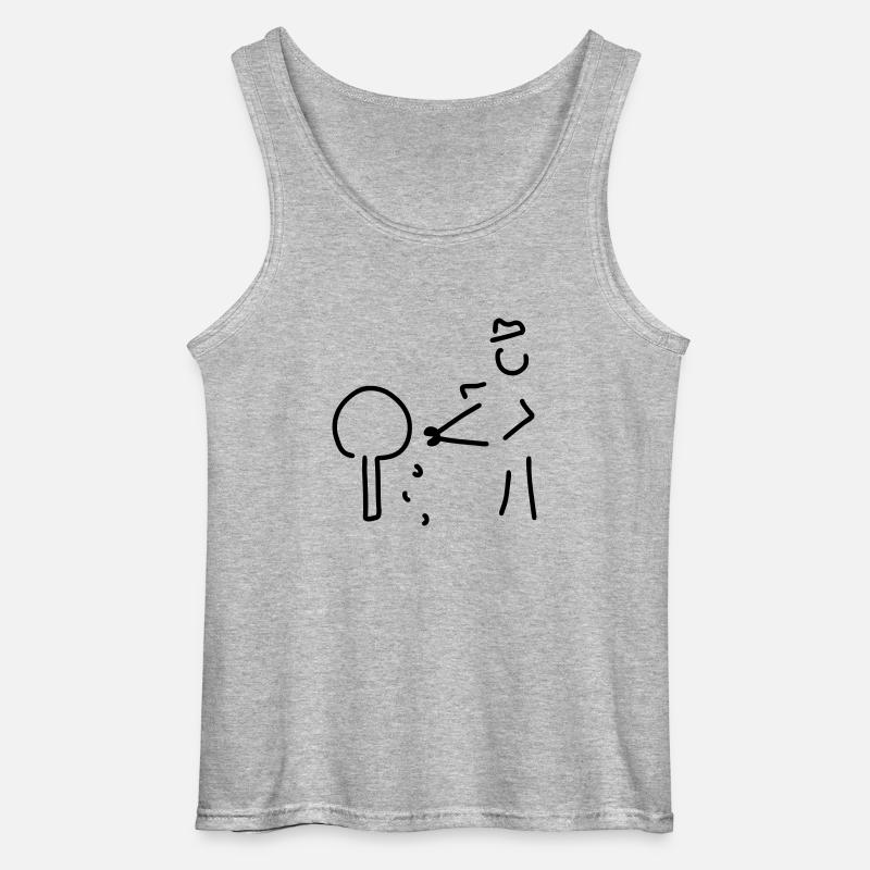 gärtner mit buchsbaum - Gildan Männer Tank Top - Grau meliert