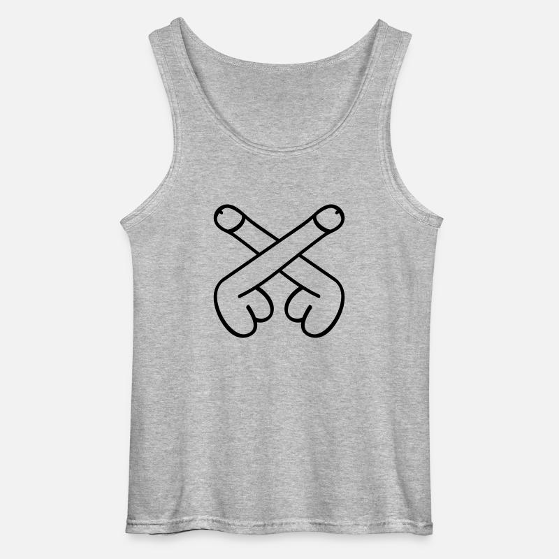 dicks symbol - Gildan Männer Tank Top - Grau meliert