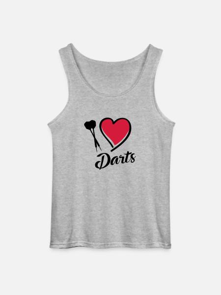 darts i love - Gildan Männer Tank Top - Grau meliert