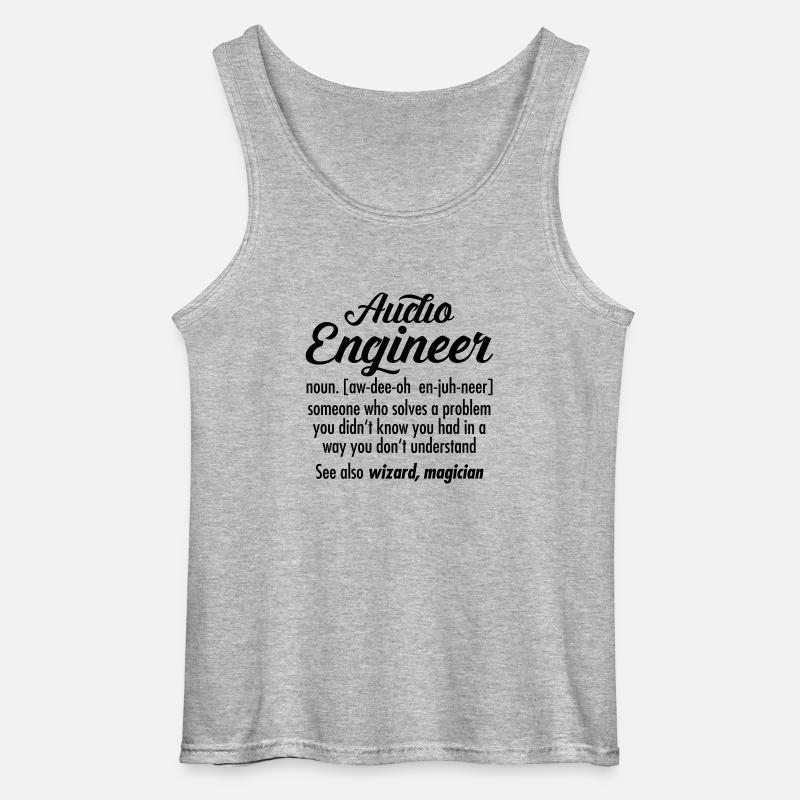 Audio Engineer - Definition - Gildan Männer Tank Top - Grau meliert