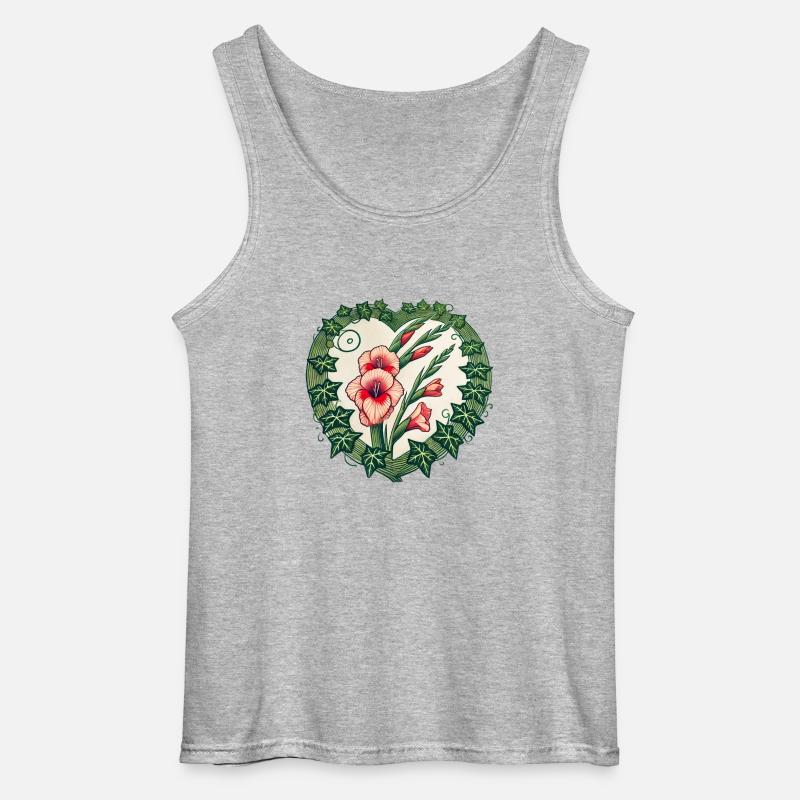Gladiole - Gildan Männer Tank Top - Grau meliert