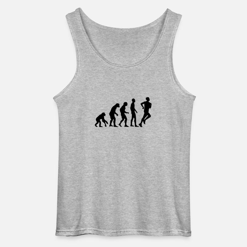 Human Evolution jogging - Gildan Men’s Tank Top - sports grey