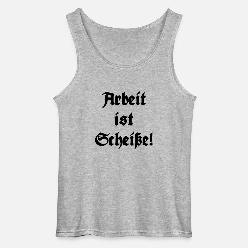 Arbeit ist Scheiße! - Gildan Männer Tank Top - Grau meliert