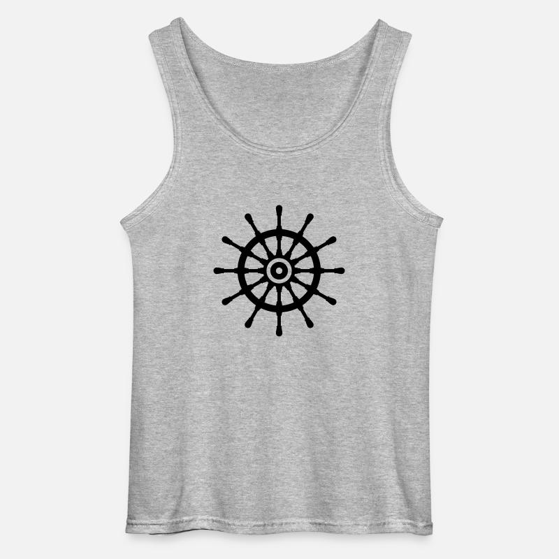 Ship Steering Wheel - Gildan Männer Tank Top - Grau meliert