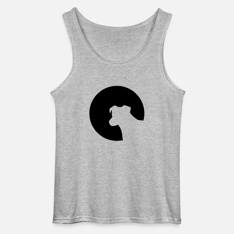 Hund - Gildan Männer Tank Top - Grau meliert