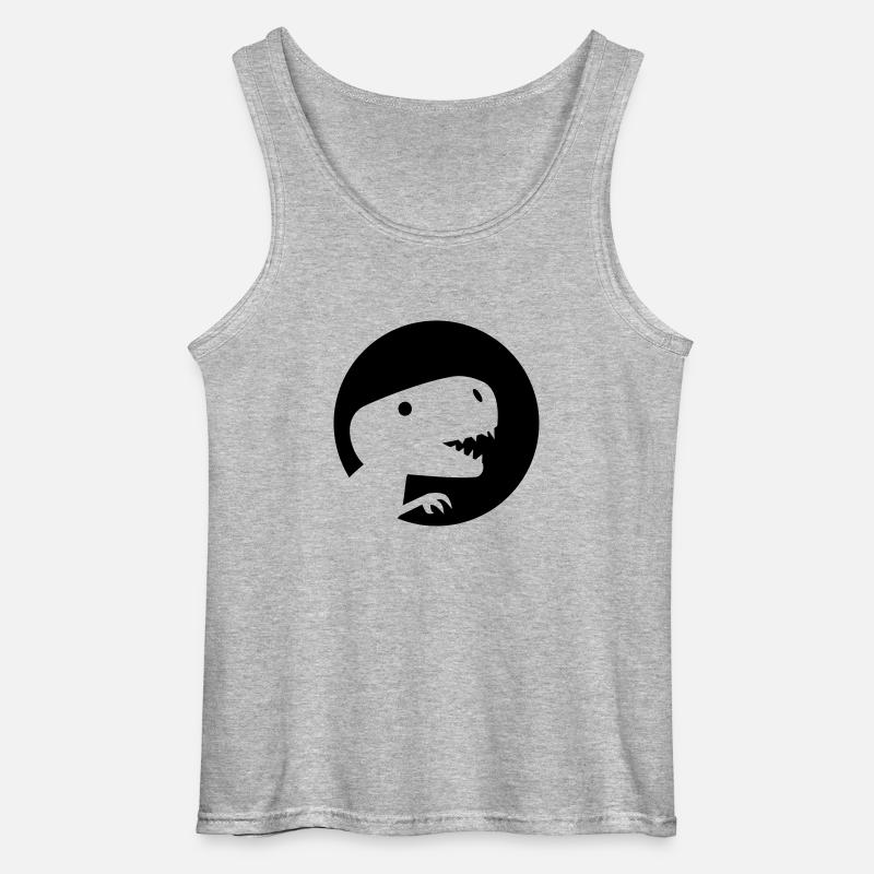 Dinosaurier - Gildan Männer Tank Top - Grau meliert