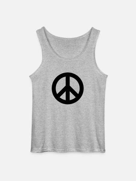 Peace Logo - Gildan Men’s Tank Top - sports grey