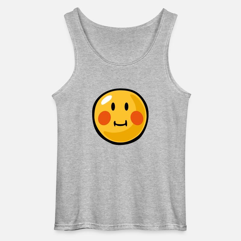 Smiley blushed - Canotta da uomo Gildan - grigio melange