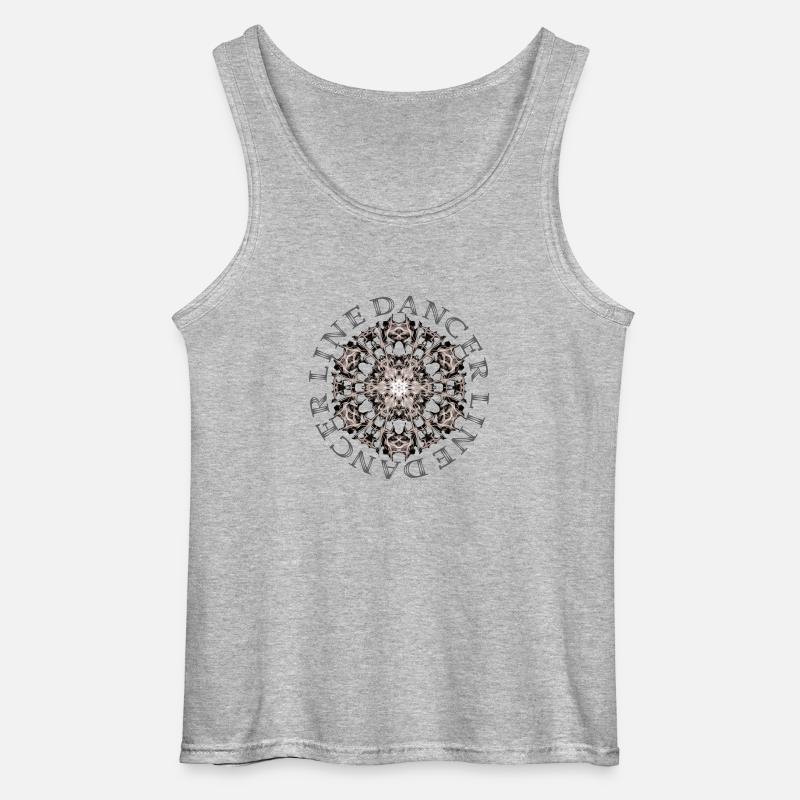 kl_linedance42b - Gildan Männer Tank Top - Grau meliert
