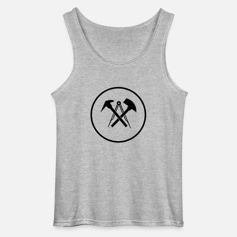 dachdecker_symbol_02 - Gildan Männer Tank Top - Grau meliert
