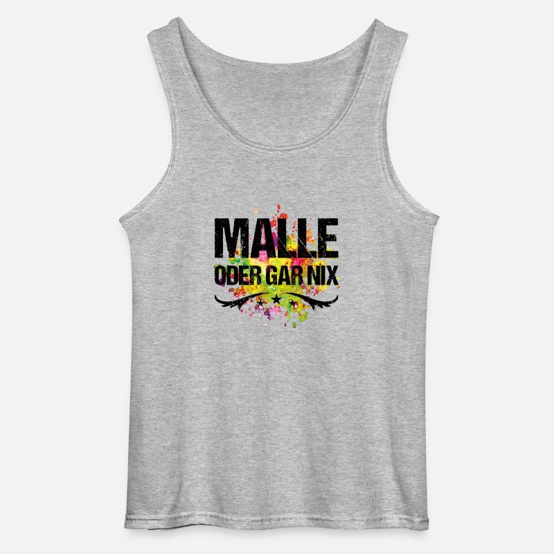 malle oder gar nix farbig - Gildan Männer Tank Top - Grau meliert