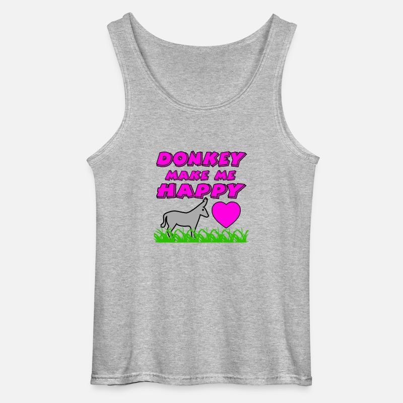 Esel - Gildan Männer Tank Top - Grau meliert