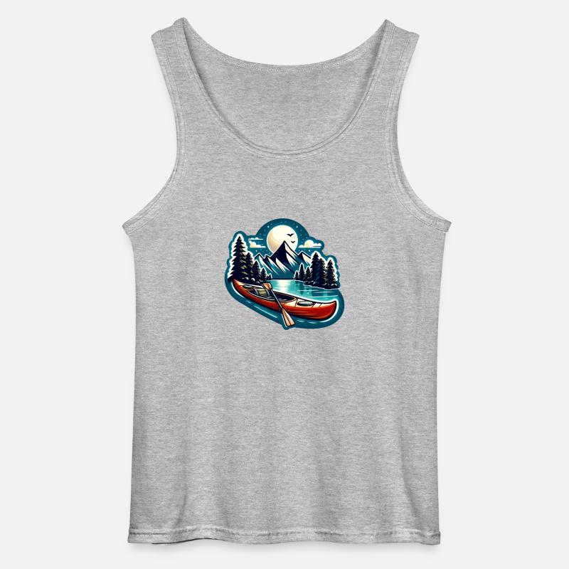 Paddelboot - Gildan Männer Tank Top - Grau meliert