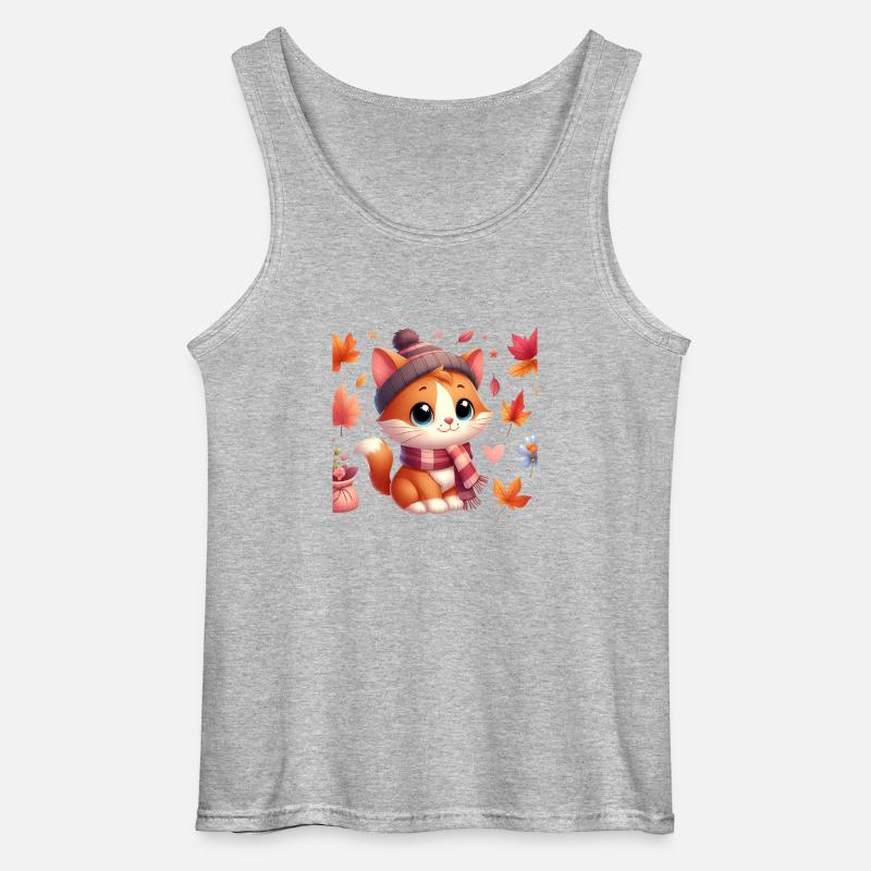 Herbst Kat4 - Gildan Männer Tank Top - Grau meliert
