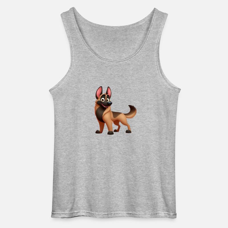 Malinois 8 - Gildan Männer Tank Top - Grau meliert