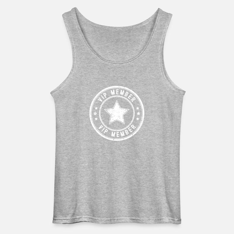 Vip Mitglied - Gildan Männer Tank Top - Grau meliert