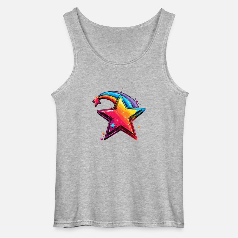 Stern magic superstar - Gildan Männer Tank Top - Grau meliert
