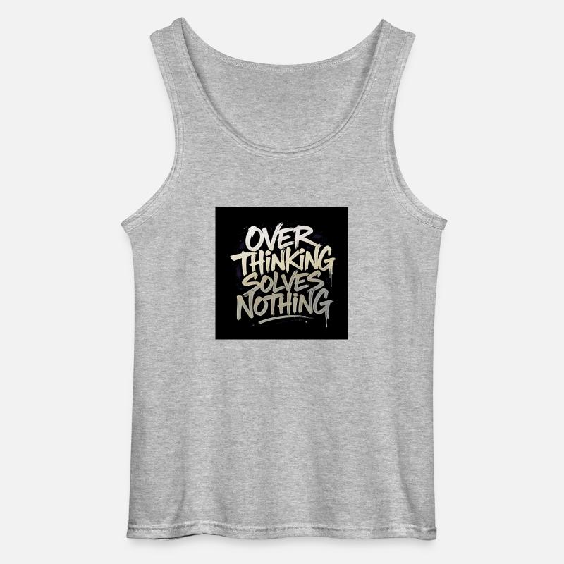 Overthinking solves nothing - Graffity Style - Gildan Männer Tank Top - Grau meliert
