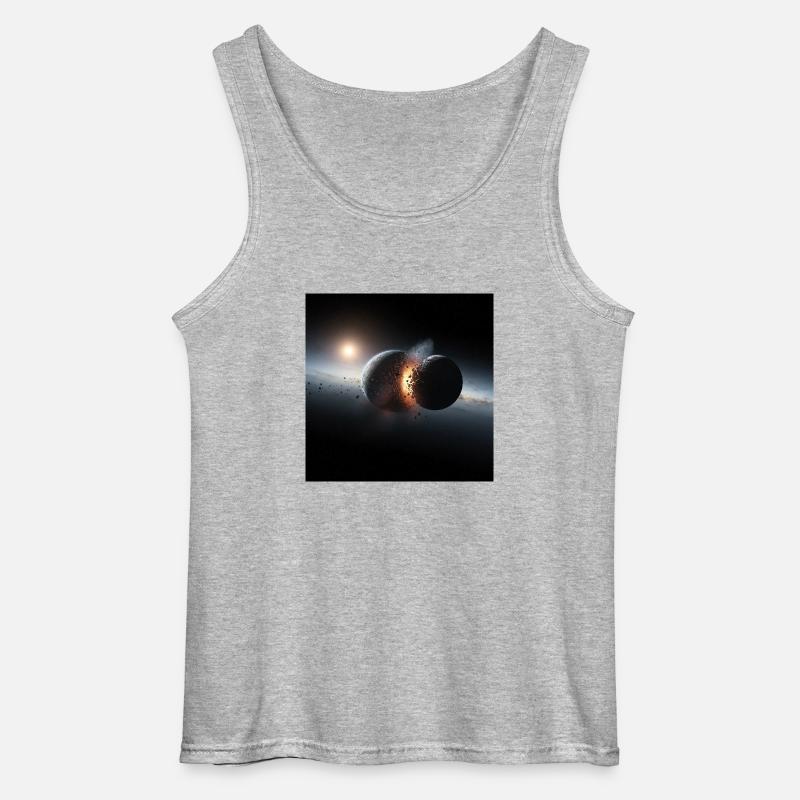 Kosmisches Eclipse Design - Gildan Männer Tank Top - Grau meliert