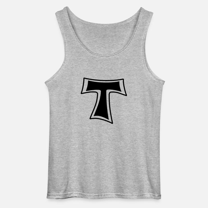 Tau Symbol einfarbig - Gildan Männer Tank Top - Grau meliert