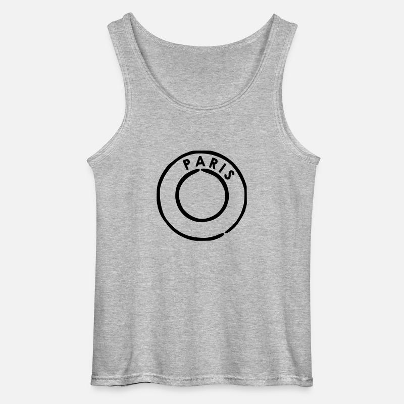 Paris - Gildan Männer Tank Top - Grau meliert