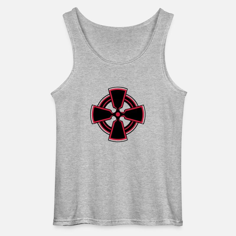 celtic_cross - Gildan Männer Tank Top - Grau meliert