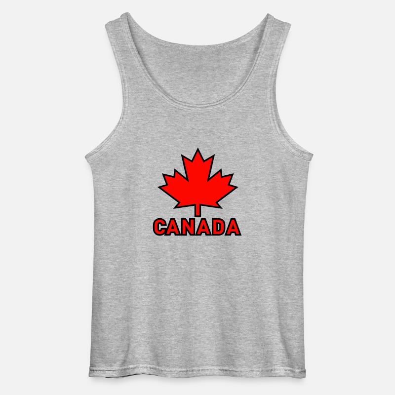 Canada Leaf zweifarbig - Gildan Männer Tank Top - Grau meliert