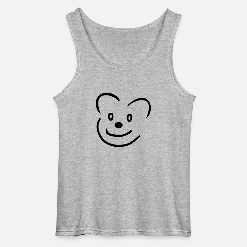 Bär - Gildan Männer Tank Top - Grau meliert