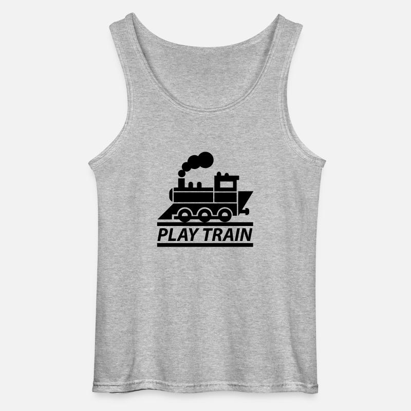 PLAY TRAIN - Gildan Männer Tank Top - Grau meliert
