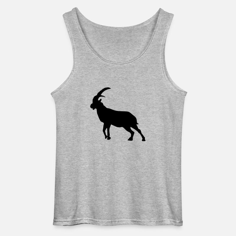 steinbock steinbock silhouette tier berg - Gildan Männer Tank Top - Grau meliert