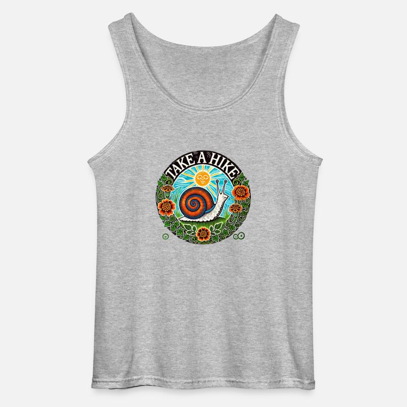 Wanderschnecke - Gildan Männer Tank Top - Grau meliert