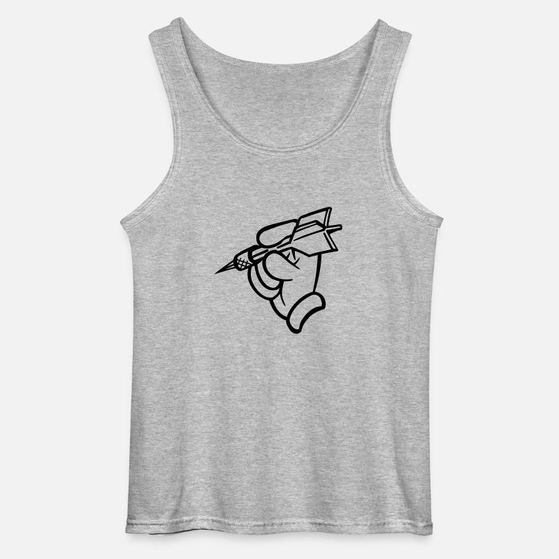 Dart - Gildan Männer Tank Top - Grau meliert