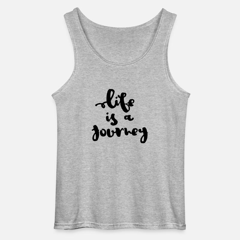 Life is a journey - Gildan Männer Tank Top - Grau meliert