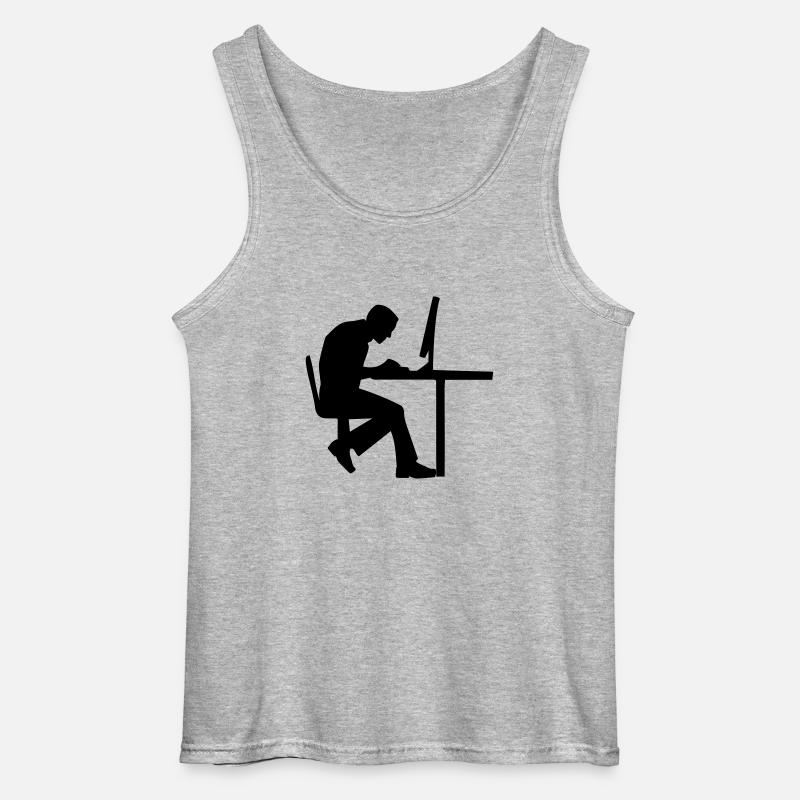 Computer Geek - Gildan Männer Tank Top - Grau meliert
