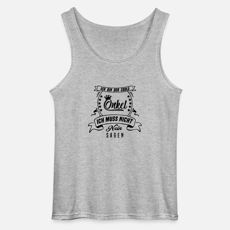 Cooler Onkel - Gildan Männer Tank Top - Grau meliert