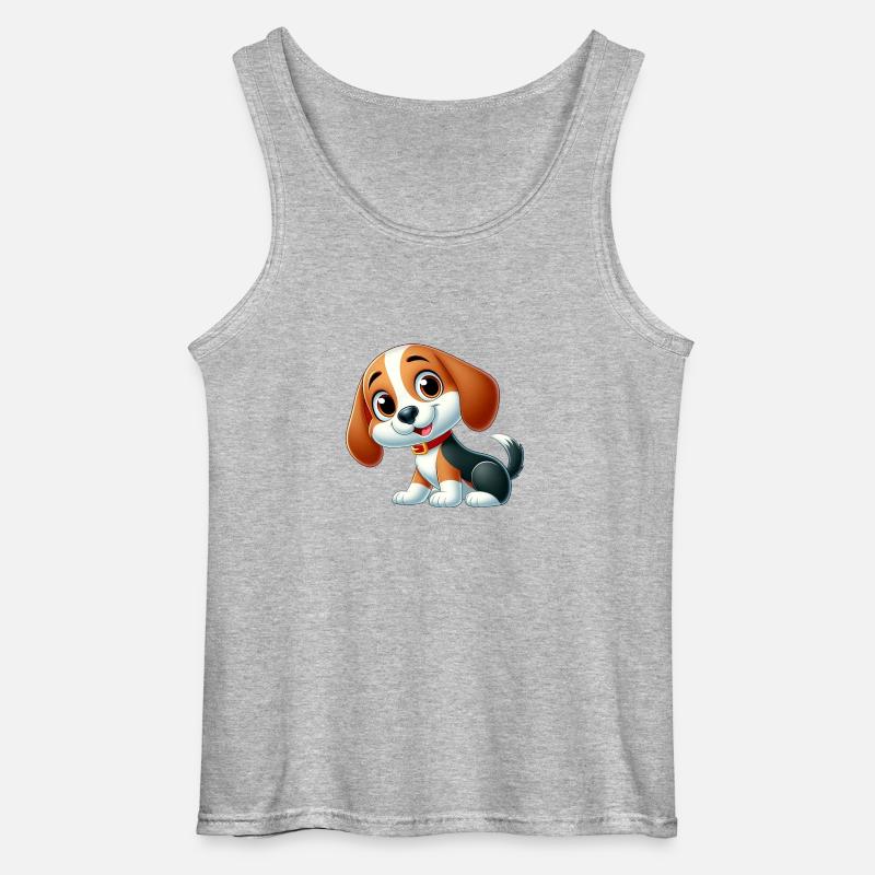 Beagle 7 - Gildan Männer Tank Top - Grau meliert