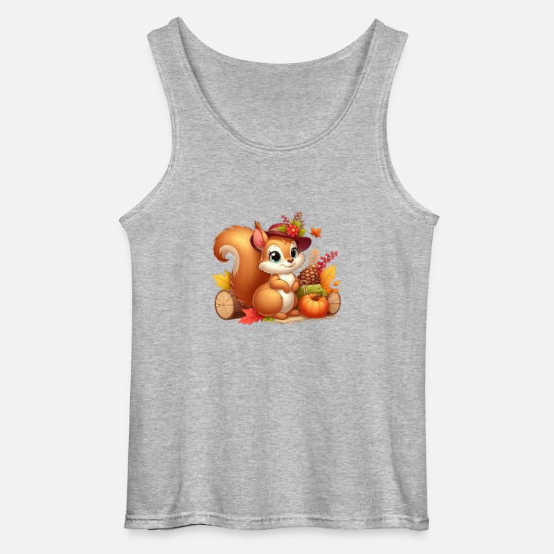 Eichhörnchen Herbst 7 - Gildan Männer Tank Top - Grau meliert
