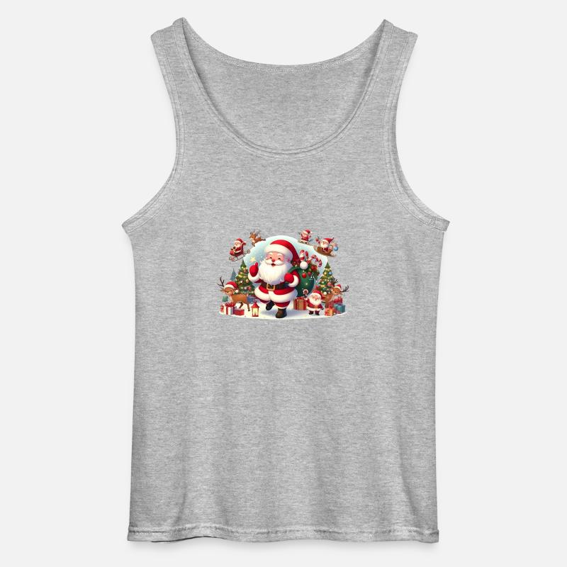 Santa Fun 6 - Gildan Männer Tank Top - Grau meliert