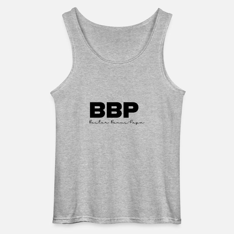 Bester Bonus-Papa - Gildan Männer Tank Top - Grau meliert