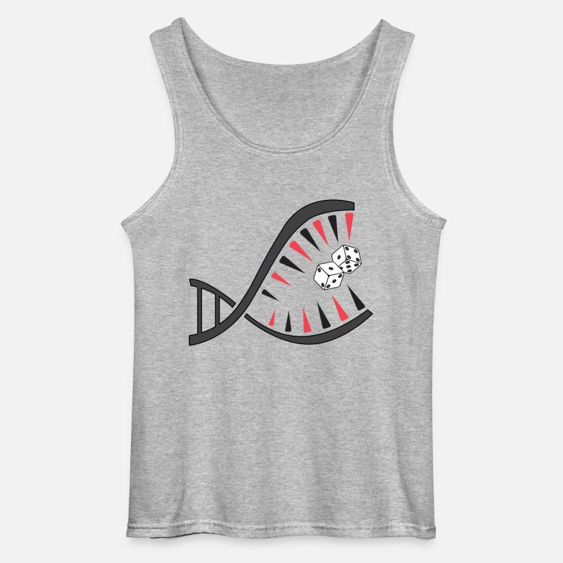 Backgammon DNA Piranha – Einzigartiges - Gildan Männer Tank Top - Grau meliert