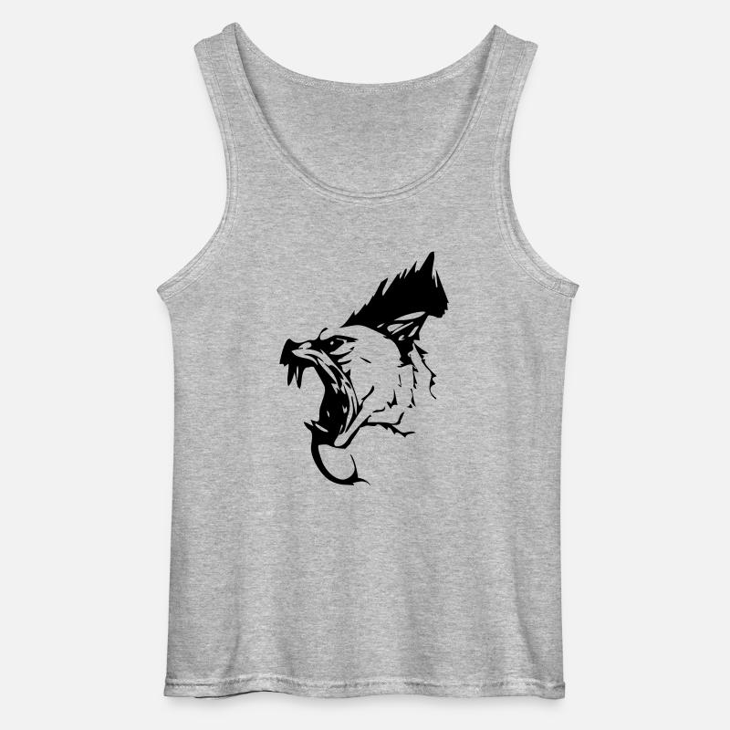 dark_dog_vector - Gildan Männer Tank Top - Grau meliert