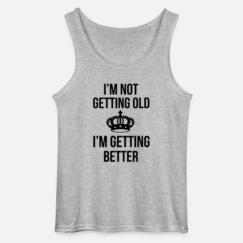 Getting Old - Gildan Männer Tank Top - Grau meliert